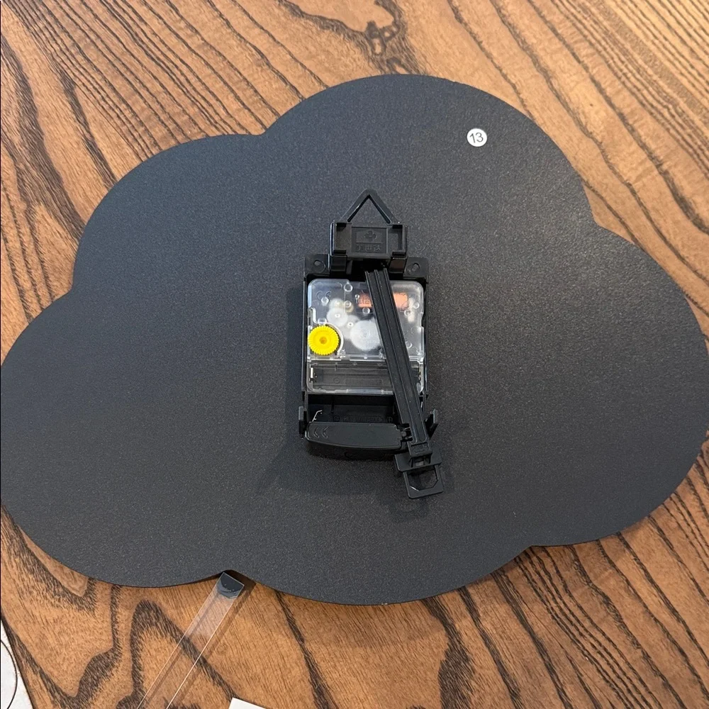 Modern Black and Cream Cloud Pendulum Wall Clock